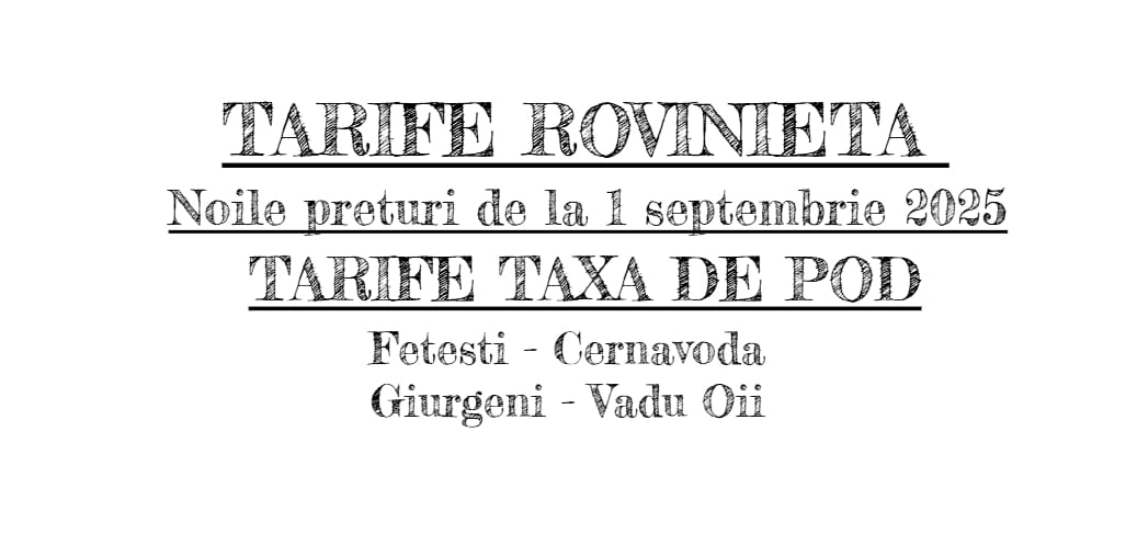 Rovinieta și taxa de pod se scumpesc de la 1 septembrie 2025